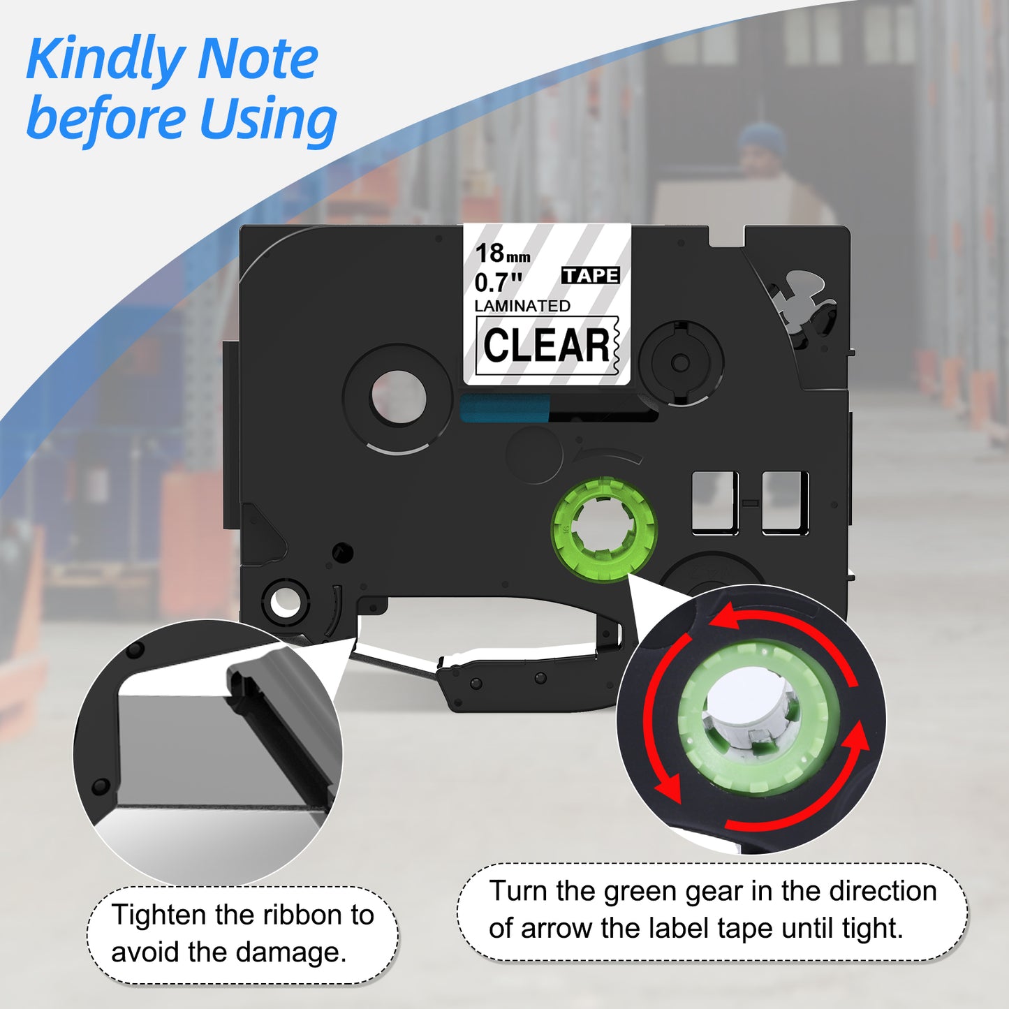 Labelife 18mm Label Tape Replace for Brother P Touch TZe TZ Tape 18mm 0.7 Laminated White/Clear/Black for Brother Ptouch PTD600 PTD400AD 1880 PT-P710BT Label Maker Tape 18mm 3/4'', 4-Pack