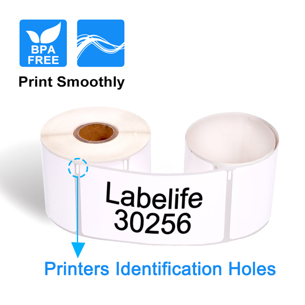 Labelife- Replacement DYMO 30256 LW Large Shipping Labels 2-5/16" x 4", Compatible Dymo Label Rolls with Dymo 400 450 Duo Twin Turbo 4XL Printers, 12 Rolls, Total 3600 Labels