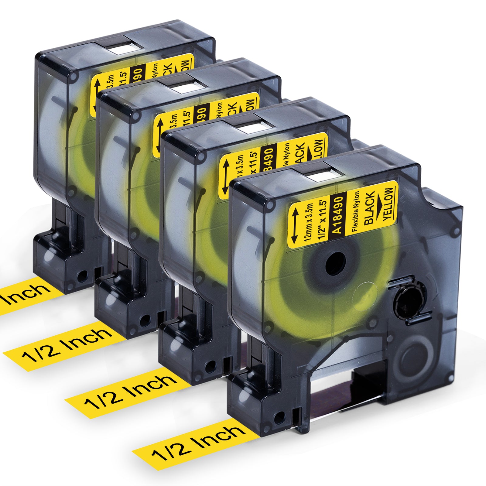 Aw5200 Label Rhino 5200 4200 Label Tape 1/2 Yellow Compatible with 18490 Dymo Rhino ...