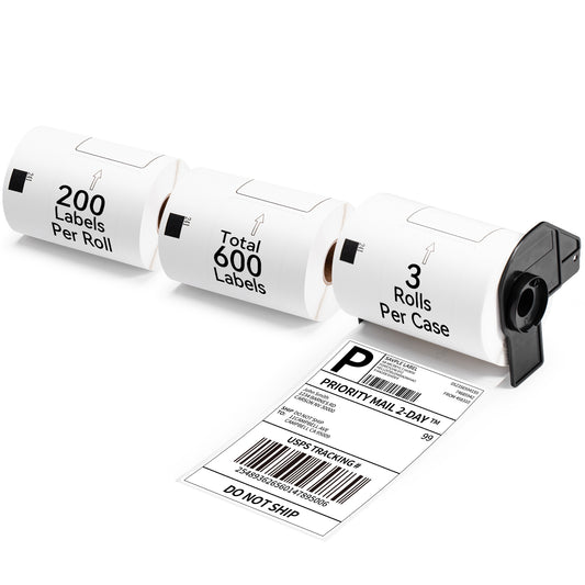 Labelife 3 Rolls 600 Labels+1 Frame Large Shipping Labels Compatible 4" x 6" Brother DK-1241 Die-Cut Address White Paper DK Labels(102 mm x 151 mm), for Brother QL-1110NWB QL-1100 Label Printers