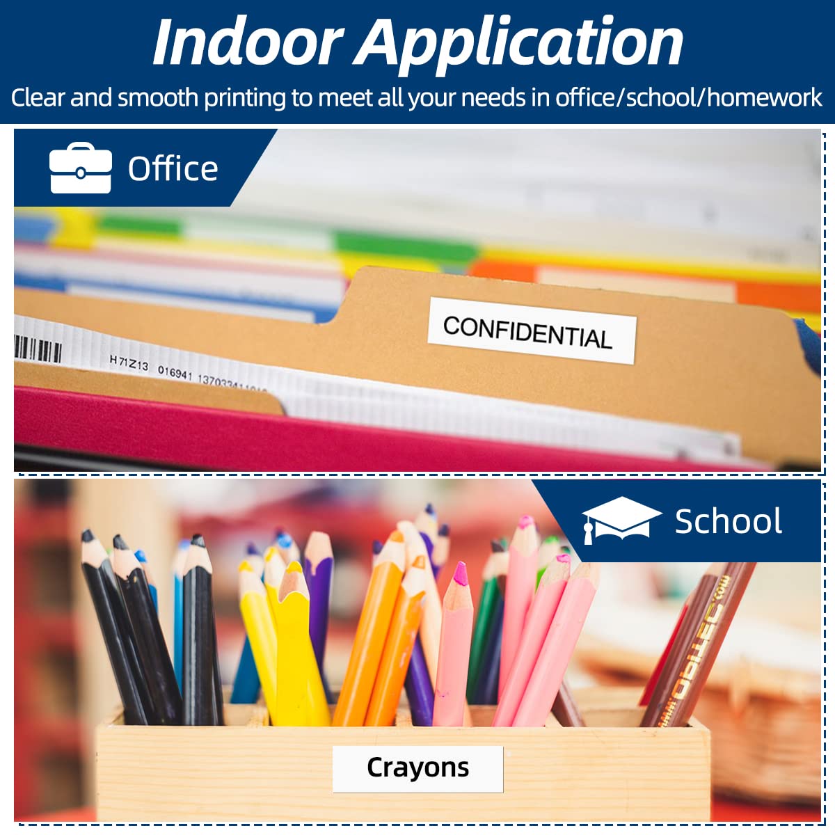6 Pack TZe-231 Replace for Brother P Touch Label Maker Tape Laminated White TZe TZ Tape 12mm 0.47 1/2 Use for Brother Ptouch PT-D210 PTH110 PTD600 PTD400AD PTD220 PT-P710BT PT-1290 Label Makers