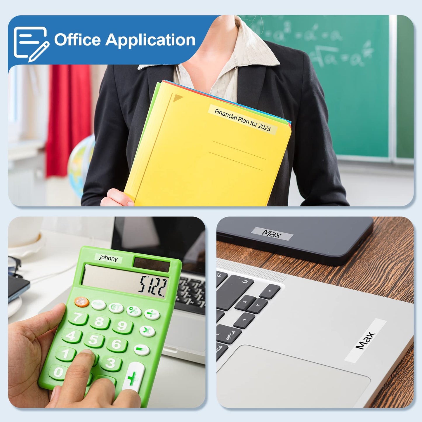 Labelife 6mm Label Maker Tape Clear TZe-111 Compatible with Brother TZe TZ Tape 6mm 0.23 1/4'' Laminated Clear TZe111 TZ-111 for P Touch PT-H110 PT-D210 PT-D220 PT-D400, 4-Pack, Black on Clear