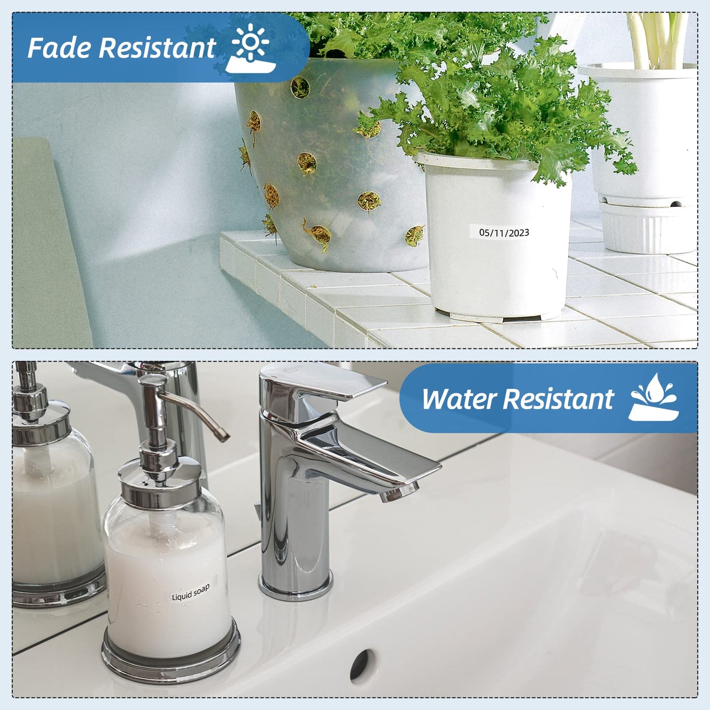 Labelife 6mm Label Maker Tape Clear TZe-111 Compatible with Brother TZe TZ Tape 6mm 0.23 1/4'' Laminated Clear TZe111 TZ-111 for P Touch PT-H110 PT-D210 PT-D220 PT-D400, 4-Pack, Black on Clear