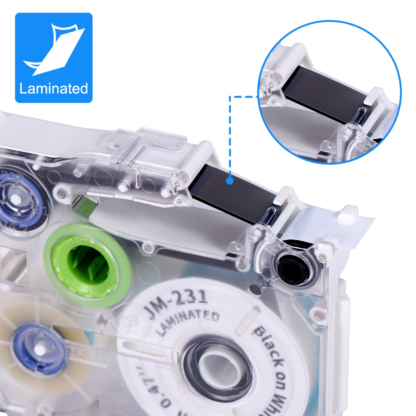 Labelife Replacement for Brother P Touch Label Tape TZe-231 JM-231 TZe TZ Tape 12mm 0.47 Laminated White TZe231 Label Maker Tape for D210S P3100D Label Maker and Brother Ptouch PT-D210 PT-H110, 5-Pack