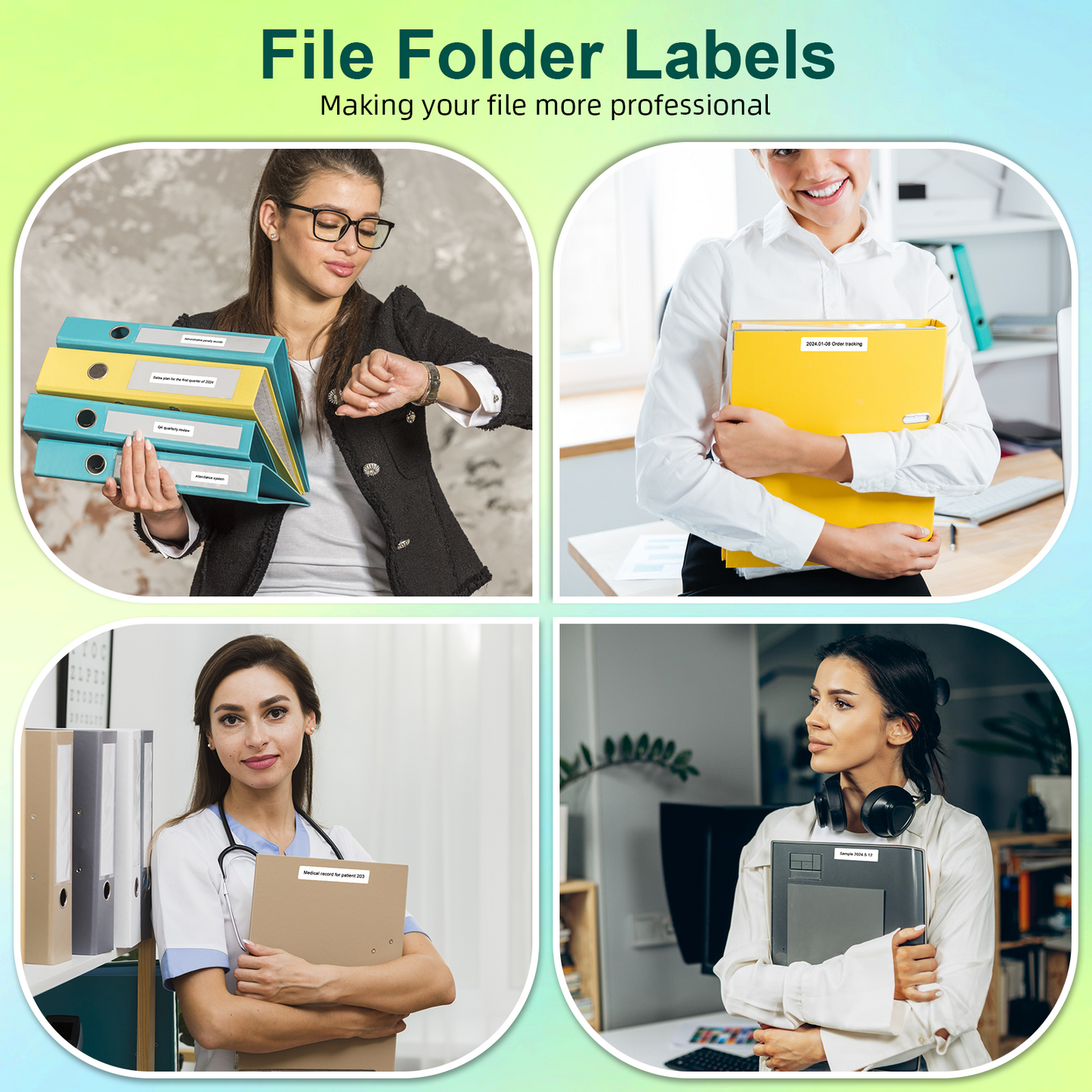 Labelife Compatible Dymo File Folder Labels Replace for Dymo Label 30327 (30576) 9/16"x 3-7/16" LW 1-Up Labels for Dymo Labelwriter 450, 450 Turbo, 450 Twin Turbo, 450 Duo, 4XL, 400 Printer, 6 Rolls