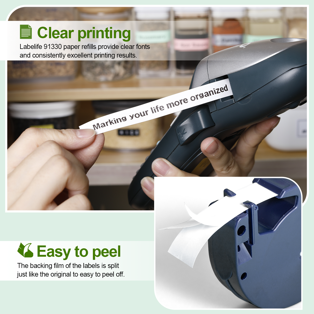 Replace for DYMO Label Maker Refills LetraTag White Paper 91330 10697 LT Refill Tape for DYMO Letra Tag LT 100H LT-100T Plus 200B QX50 Labeler, 12mm x 4m 1/2'' x 13', 6-Pack