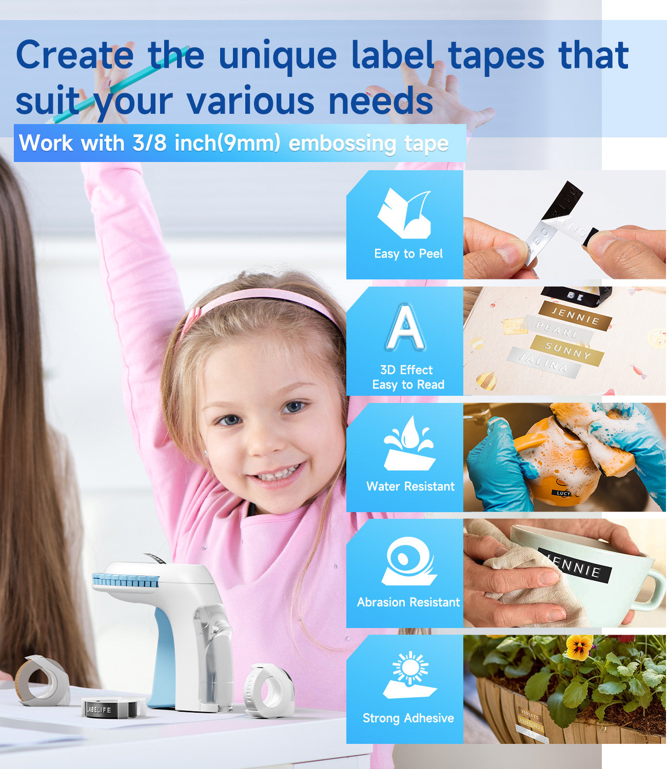 MarkField Omega Embossing Label Maker Machine, 3D Embossed Label Maker