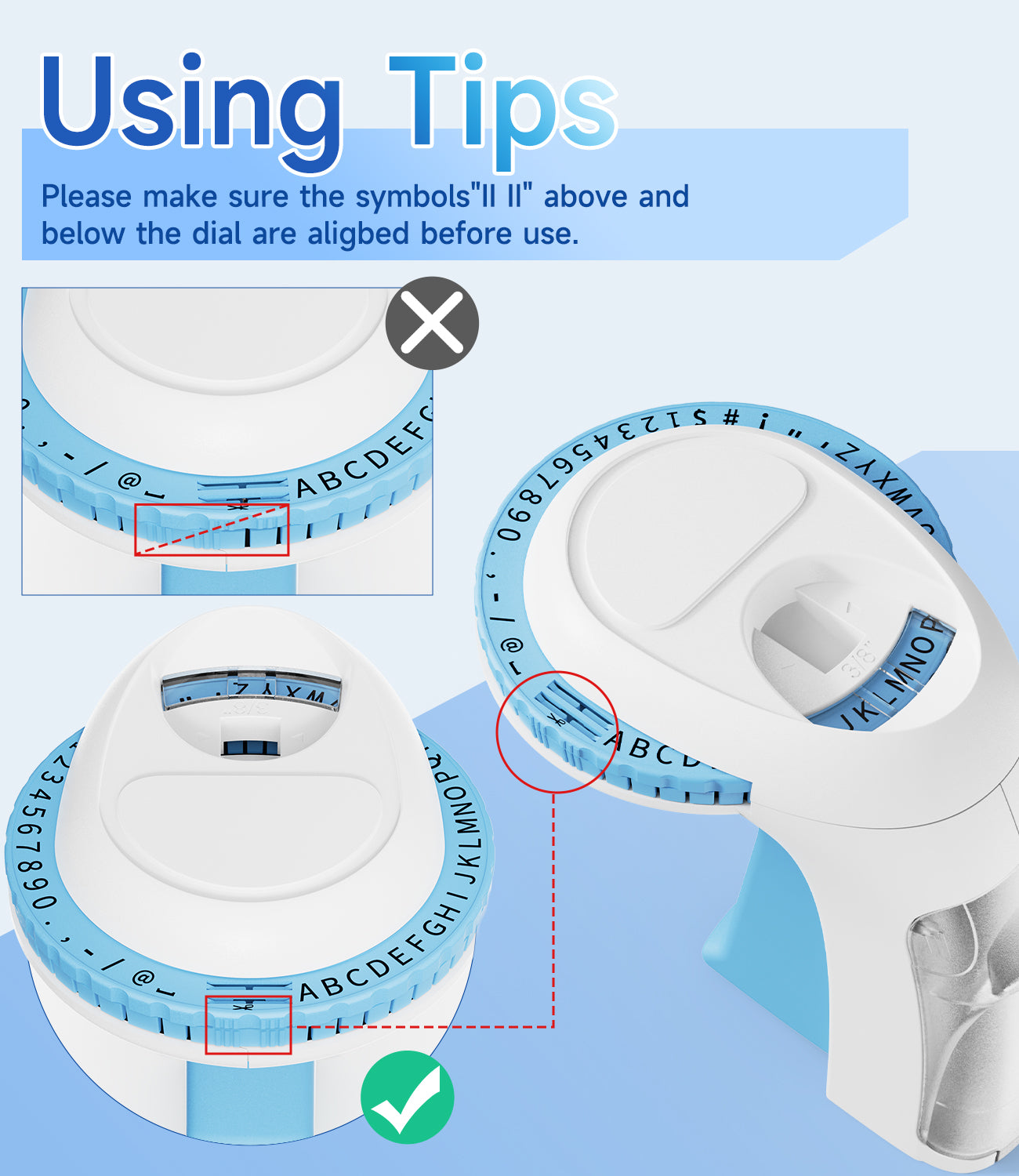 Labelife Embossing Label Maker Machine with Tapes, Omega S Vintage 3D Embosser, Portable Retro Manual Embossed Labeler, Old School Handheld Label Printer for Home Office School DIY, Blue
