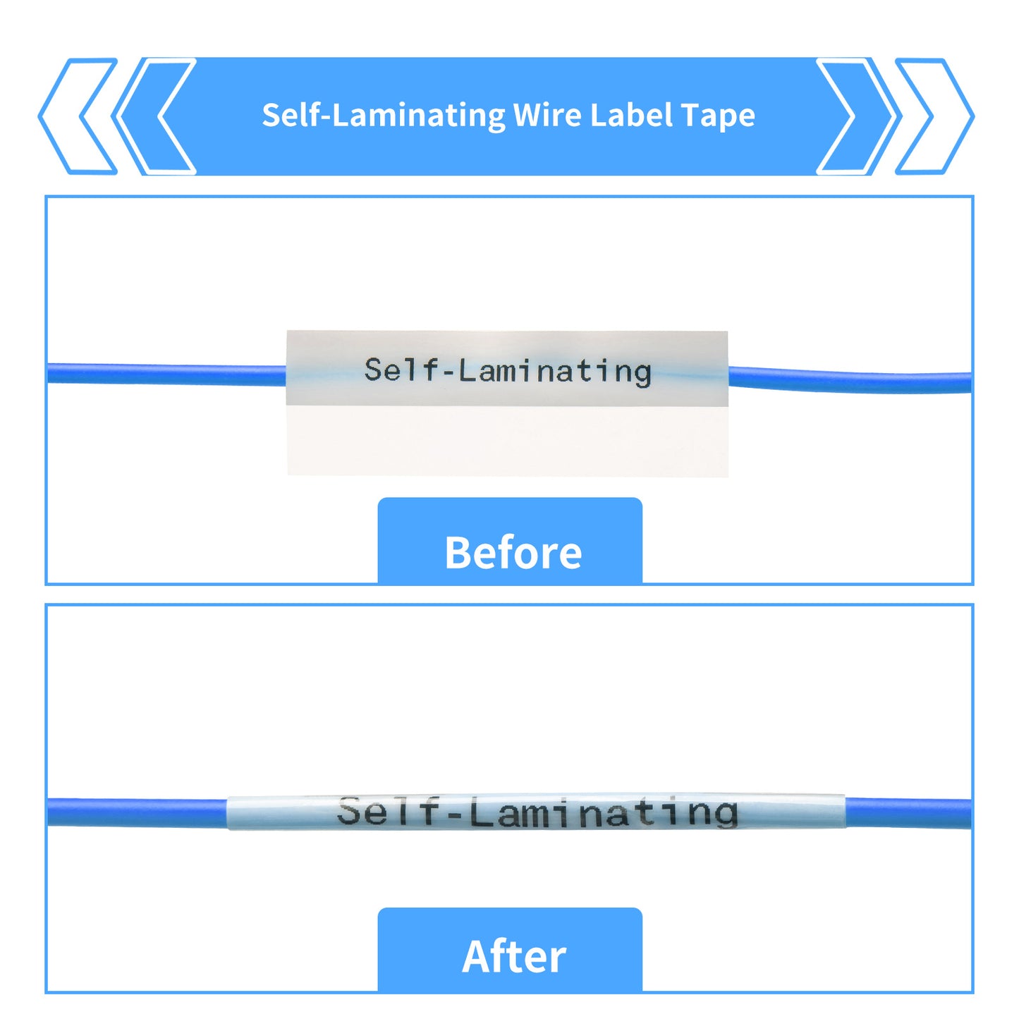 Labelife 3-Pack Compatible M21-750-427 Label Cartridge Self-Laminating Vinyl Cable and Wire Label Tape, Work with M210, M210-LAB, M211, BMP21-PLUS, BMP21-LAB Printer, 0.75 Inch Width, Black on White