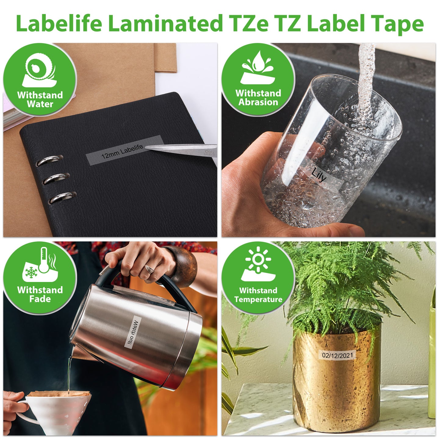 Labelife 5-Pack TZe TZ Tape 12mm 0.47 Laminated Clear Label Tape TZe-131 Replacement for Brother Label Maker Tape Clear TZe131 TZ-131 for Brother P Touch PT-D210 PT-D220 PT-H110 PT-D400 PT-D600 PTD200