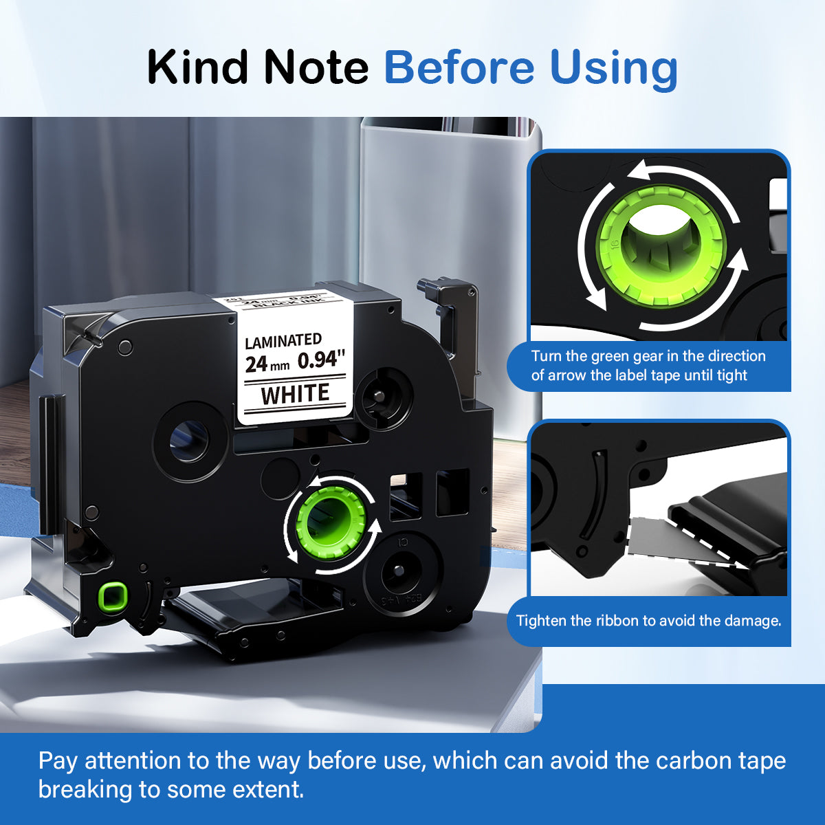 Labelife TZe-251 TZe TZ Tape 24mm 0.94 Compatible with Brother P Touch Label Maker Tape 24mm .94 Laminated White TZe251 TZ-251 1'' for Brother PT-D600 PT-D610BT PT-P710BT P700 P750W, 5-Pack